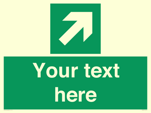 Custom Arrow Top Right Sign